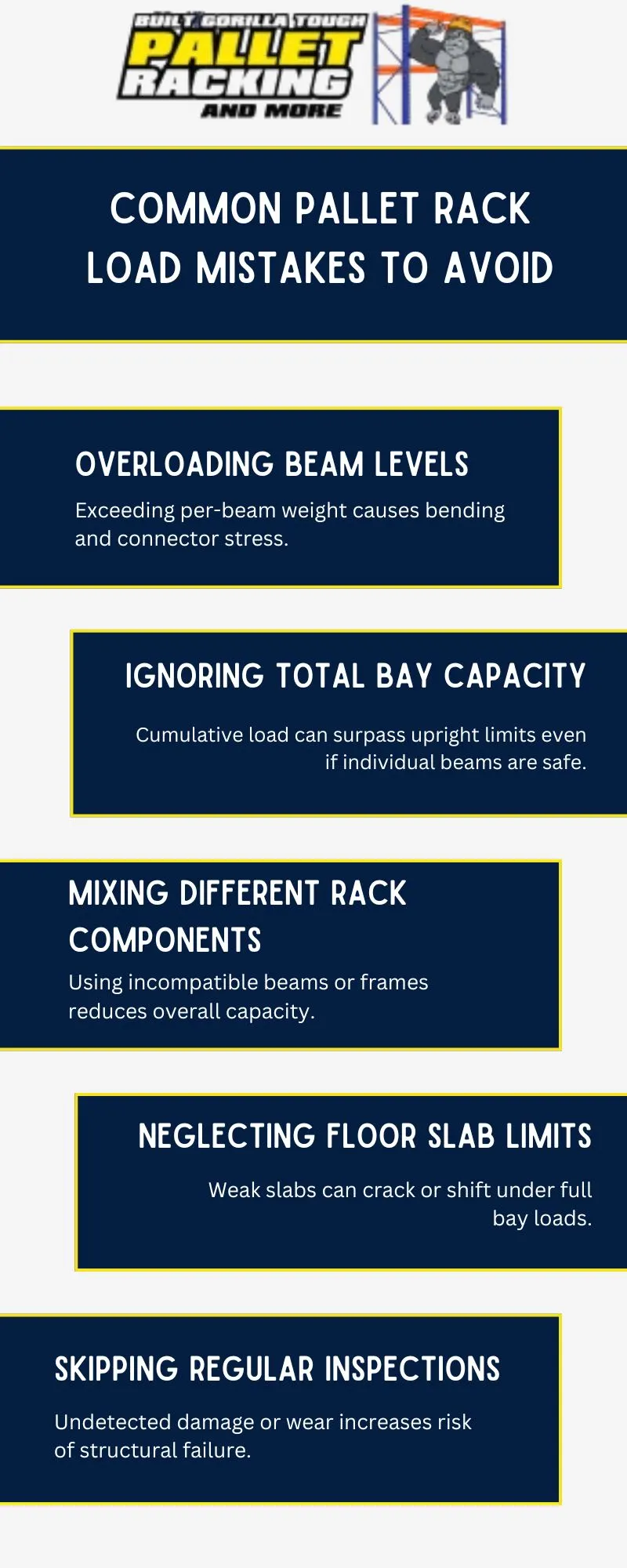Common Pallet Rack Load Mistakes to Avoid